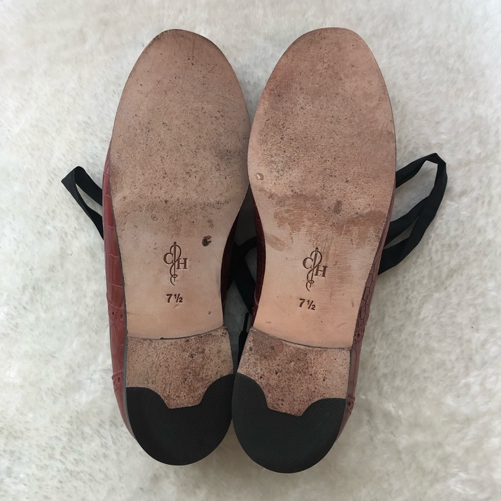 Cole Haan Red Metallic Breslyn Oxfords - Picture 5 of 8